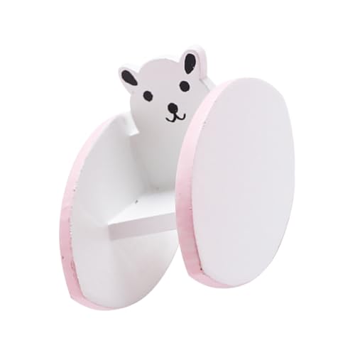 GARVALON Miniatura Silla Mecedora de Madera para Casa de Muñecas Decoración Duradera y Lisa Adorno Infantil y Accesorio para Coleccionistas de Mobiliario Miniatura