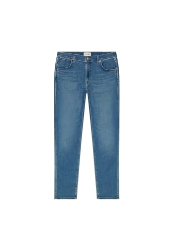 Wrangler Men's Larston pantalon en toile denim flexible coupe fuselée