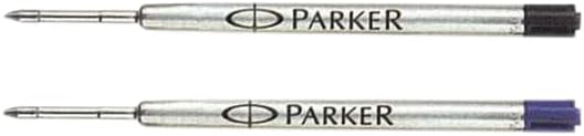 Parker Standard Ballpoint Pen Refill, Oil-Based, B, Broad Point, Set of 3, Black