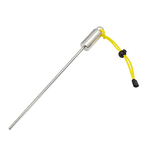 Ldabrye Diving Stick Diving Underwater Stick Rod with Lanyard Strap Stainless Steel Diving Noise Maker