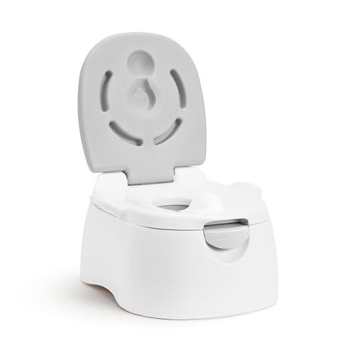 Siège de potty multistage 3-en-1 gris pour l'apprentissage de la propreté des tout-petits