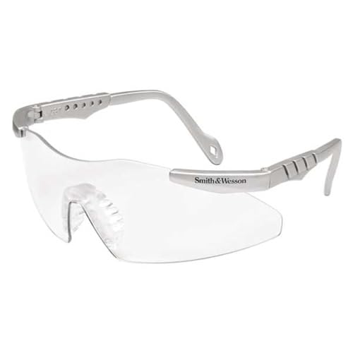 Smith & Wesson Clear Safety Glasses, Scratch-Resistant, Frameless