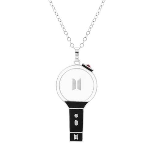 Army Lightstick Necklace Inspired Pendant 18K Gold Plated Jewelry Merch for Army Fans Gifts