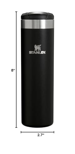 Image of Stanley AeroLight Transit Bottle 20 oz | Locking Drink Through Lid | Leak Resistant Water Bottle or Coffee Travel Mug | Lightweight Insulated Stainless Steel | BPA-Free | Black (Pack of 4)