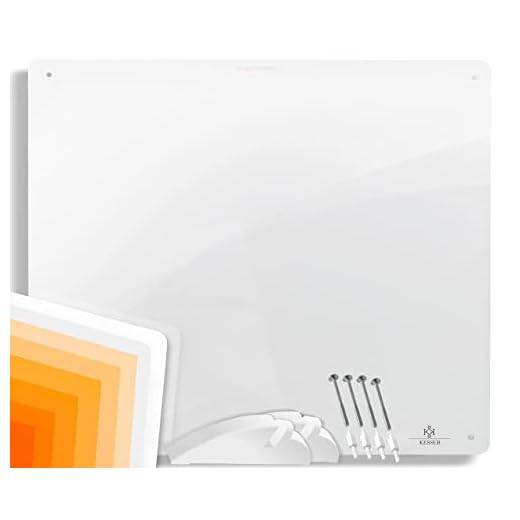 KESSER® 1 calentador infrarrojo de 550 W, calentador de pared, calentador de infrarrojos, radiador, panel de calefacción, incluye pies