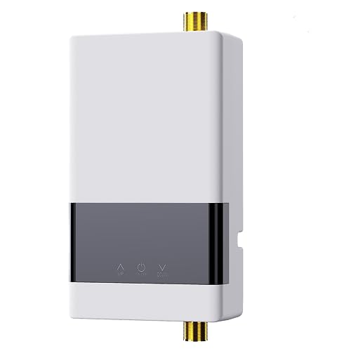 Image of Instant Electric Water Heater, 6000W Mini Instant Water Heater Energy Saving Intelligent Temperature Control, Tankless Water Heater for Bathroom Kitchen (110V White)