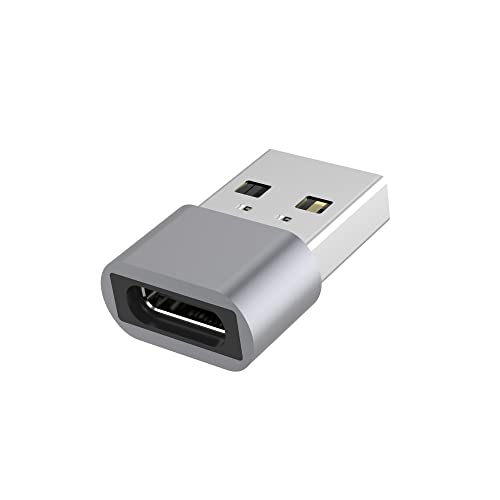 PremiumCord USB-C to USB 2.0 A Female to Male Adapter 480Mbps Aluminum Space Grey
