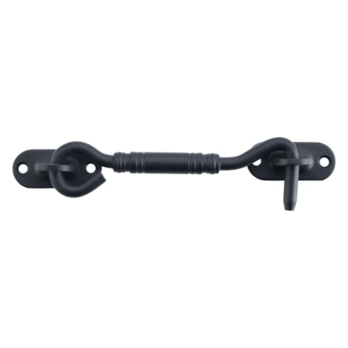 MOOCHE Sturmhaken 14.3cm Solide Edelstahl Gartentorfalle Kabinenhaken Haken Torhakenschloss mit Schrauben Haken und Augensperre Riegel für Fenster Scheunen Kabine Schiebetüren Schuppen(1PCS)