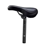 kowaku Kids Bike Saddle Children Bicycle Seat for Boys Girls Soft PU Leather Balance Bike Seat Cushion Replacement for Riding Biking, Saddle w 28.6mm Post