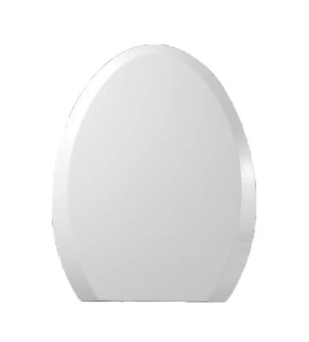 Generic Siège de toilette compatible avec siège de toilette avec fermeture douce et charnière réglable sur le dessus, couvercle de toilette épais pour toilettes en forme de V/U, blanc-V-35,2 x 46 cm