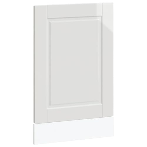Tomostar Façade de Porte Vaisselle Panneau Accessoire pour Lave-vaisselle Cuisine Porto Blanc Brillant 45x1,5x67 cm