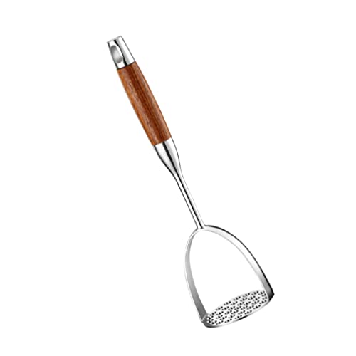 Angoily Potato Squeezer Stainless Steel Potato Masher Potato Presser Wood Hand Vegetable Presser Fine Plate Smasher Ricer Crusher Kitchen Gadget For Coffee Bean Fruit Kichen Potato Masher #TOP8