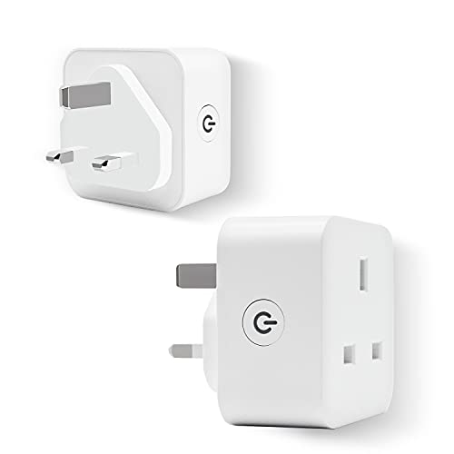 Smart Plug, Alexa Stecker, Smart Plugs, Timer Stecker, 13A WiFi Stecker kompatibel mit Alexa/Google Home, Smart Steckdose That APP Fernbedienung, Kein Hub erforderlich, 2.4Ghz Nur (2PCS) Cover