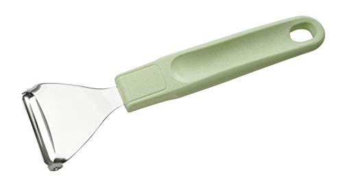 Fackelmann Pelapatate in plastica Ecologica e Acciaio Inox, Inossidabile, Verde Menta Pastello, 180 x 57 mm