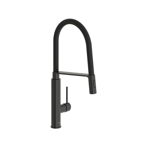 Grohe 314922430 Concetto Semi-Pro - Grifo de cocina, doble pulverización, 1.75 GPM, negro mate