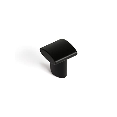 Blister with 4 Metal KNOBS for Furniture with Matte Black Finish MOD.896 20x20mm REI, Multicoloured