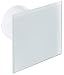 Produktbild Ø 100 mm Design Badventilator Glasfront mit Feuchtigkeitssensor Hygrostat sowie Timer Nachlauf und Rückstauklappe WEG100H Lüfter Ventilator Front Wandlüfter Badlüfter Ventilator Einbaulüfter Bad Küche leise Glas 10 cm