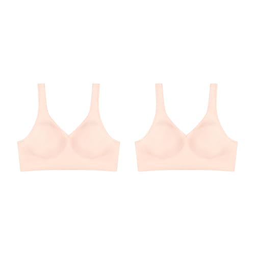 Image of Hanes Women's Wireless Bra, Smooth Comfort Full-Coverage T-Shirt Bra for Women, Single Or 2-Pack