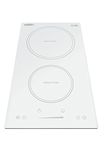 Summit Appliance Sinc2B230B 12" Wide 208-240V 2-Zone Built-In Induction Cooktop In Black Glass With Touch Controls, Automatic Shutoff, Residual Heat Indicator Light, Timer Function And Power Boost #TOP3