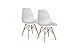 Venditadimobilionline VMOHOME - Set 2 SEDIE Tower Wood Bianche