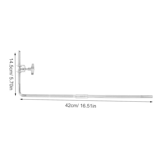 Abrazadera de montaje para cowbell DECHOUS para batería con bloqueo y varilla en L, soporte universal para percusión compatible con baterías de jazz miniatura 2