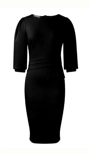 Image of ZVO Midi Dress for Women Pencil Dress Fashion Work Dress Elegant Church Dress High Waist Outfits