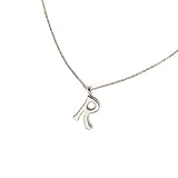 [MELODY] ネックレス イニシャル k18 ゴールド 金属アレルギー対応 レター トレンド 小ぶり シンプル A E H K M N R S Y OPIN-14 (R-シルバー色)