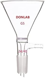 DONLAB EEG5120 Glass 120mm Filter Funnel with Fritted Disc G5 Pore Size 2-4Î¼m #24 Ground Joint Hose Connection
