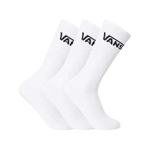 Calcetines Vans Crew para hombre, paquete de 3, blanco Cover