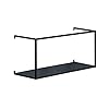 HJW Praktische opbergrek drijvende plank geometrie Stereoscopisch Metaal Zwart, Home Opknoping Opbergrek Stand voor Woonkamer Hal, Kantoordecoratie Display 1Huiyang-01020,55cm