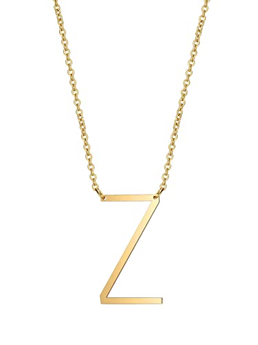 Image of Yellow Chimes Fashion Stainless Steel Gold Plated Initial Letter Pendant for Women and Girls