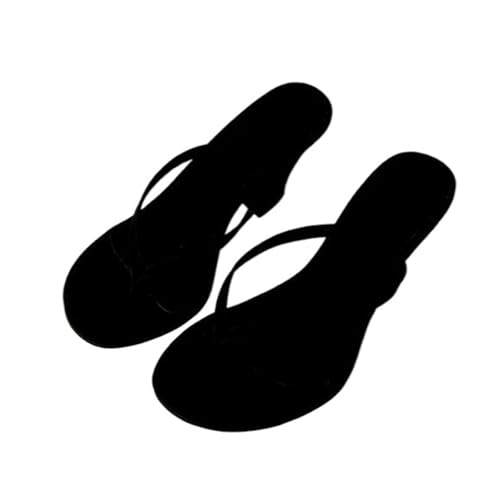 Womens Sandals High heel women's shoes thong sandals women's summer thick heel genuine leather outer wear sandals