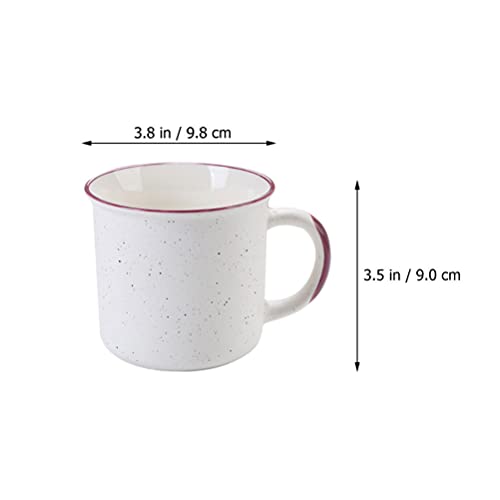Luxshiny Tazas de Café Esmaltadas Tazas de Café Vintage Tazas de Té de Metal Simples Sopa de Campamento Tazas de Beber… - Imagen 8