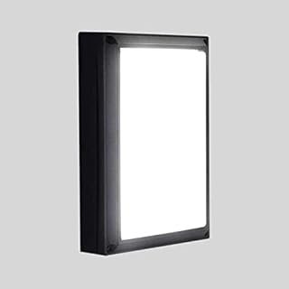 Lightess 18W Outdoor Wall Light IP65 Waterproof Wall Lamp Anthracite Led Bulkhead Wall Light Exterior Wall Lights for Garden Shed Porch Garage Corridor Workshop Patio Outside Wall Lights - Cool White