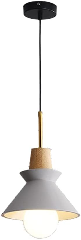 Suspension en métal demi-bois lustre en résine luminaire intérieur pour amélioration de l'habitat