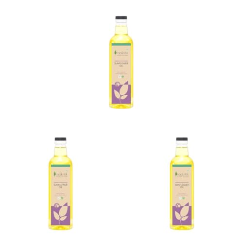 Image of Praakritik Organic Sunflower Oil 500 ML Bottle (Pack of 3)