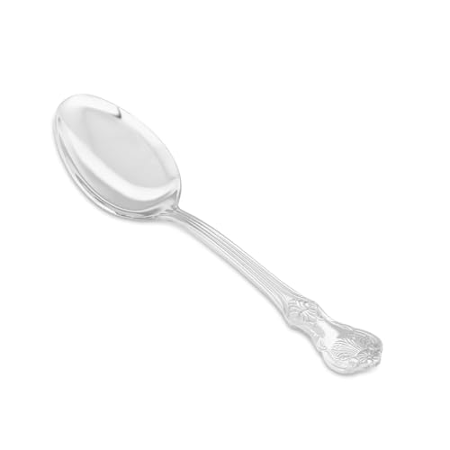 Image of Culinex 18 /8 Premium Stainless Steel 7.5 inch Table Spoon Set of 12, Fest| Heavy, Rustproof Dishwasher Safe Silver Flatware By thinKitchen