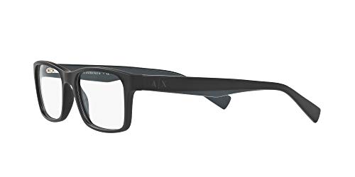 Image of Armani Exchange Mens AX3038F Low Bridge Fit Rectangular Prescription Eyewear Frames