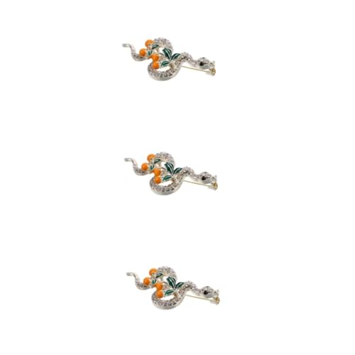 Broche serpent en alliage doré pour vêtement délicat et sac