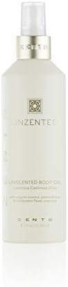 Zents Luminous Cashmere Body Oil (Unzented, Fragrance-Free), Soften and Moisturize Skin with Vitamin E and Organic Coconut Oil, 8 fl oz