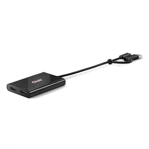 Répartiteur vidéo USB Type-C Club 3D créez un bureau multi-écran à la maison avec le double HDMI 4K