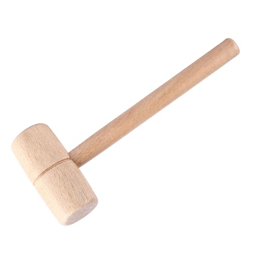 Wooden Mallet Hammer Solid Beech Wood, Round Head Hand Tool for DIY, Lightweight Exquisite Accurate, Suitable for Professional or Amateur Woodworking Projects
