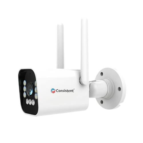 Image of Consistent 3MP Wi-Fi Bullet Outdoor Camera | STQC Certified Security Camera | Full Color Night Vision | Human Detection | 2-Way Audio | 10X Zoom | IP66 Waterproof | Memory Card & Cloud.