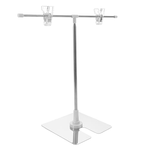 KICHOUSE Soporte para Pósteres Pop de Supermercado Ajustable de Acero Inoxidable Exhibidor de Carteles para Escritorio Soporte para Pancartas y Fondo Fotográfico Adecuado para Material