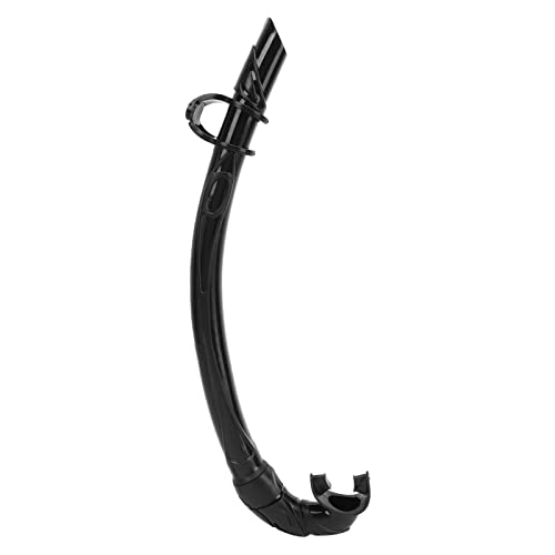 equlup Diving Snorkel PVC Easy Breath Snorkel Diving Snorkeling Tube with Comfortable Mouthpiece for Diving Swimming (Black)