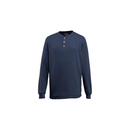 Wolverine Men's Walden Long Sleeve Henley, Navy, Large