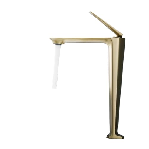 Robinet de salle de bains mitigeur or brossé pour lavabo et vasque de salle de bain