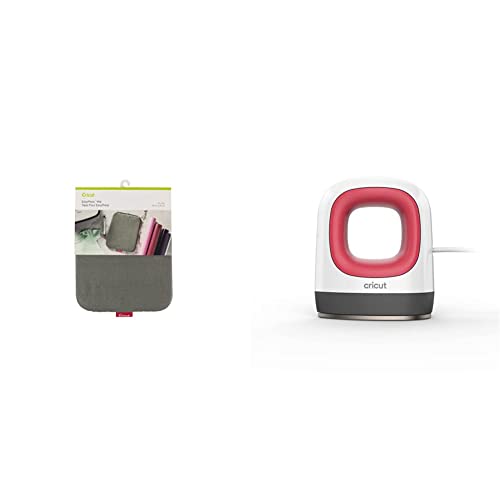 Cricut Easypress Mat (8" X 10"), Protective Resistant Mat,Gray & Easypress Mini Heat Press For Pressing Small Objects Like Shoes, Stuffed Animals, Hats & More, 3 Heat Settings & Precision Tip #TOP13