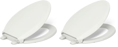 Image of KOHLER CACHET Nightlight Soft Close Toilet Seat Elongated, ReadyLatch, Grip-Tight Hardware, Dune (Pack of 2)