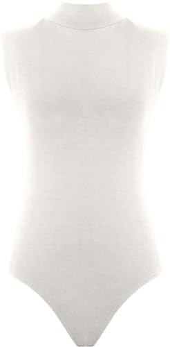 Polo col roulé pour femme Janisramone body sans manches justaucorps
